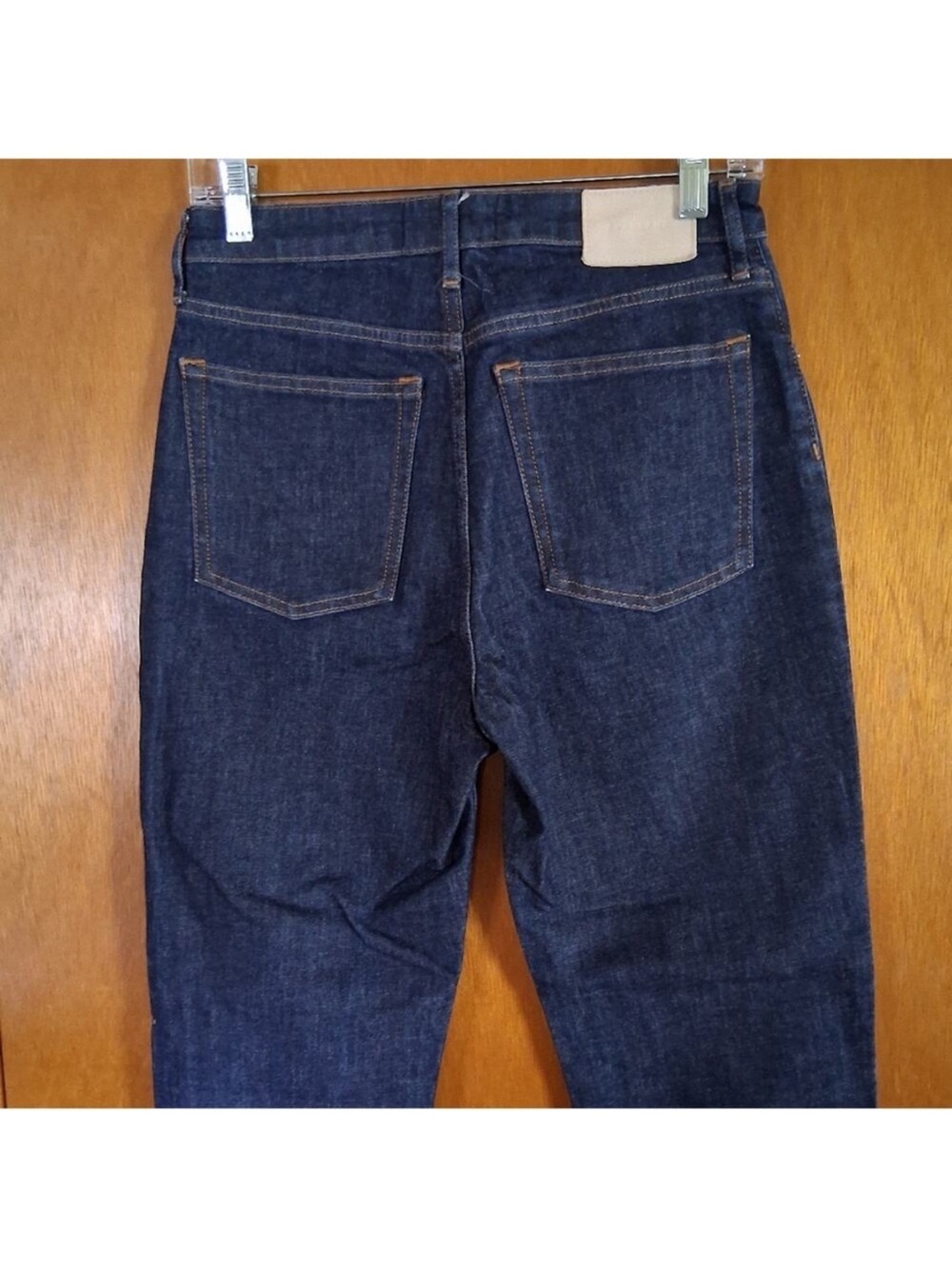 Everlane Dark Blue High-Rise Cropped Flare Jeans - Picture 5 of 6